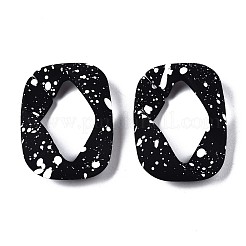 Spray Painted CCB Plastic Linking Rings&nbsp;CCB-Q091-020B