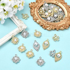 30Pcs 6 Styles Alloy Rhinestone Pendants&nbsp;FIND-YW0011-97