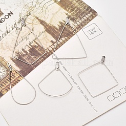 Tarnish Resistant 304 Stainless Steel Wire Pendants&nbsp;STAS-X0017-14P