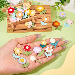 42Pcs 21 Styles Flower Computerized Embroidery Cloth Patches&nbsp;PATC-TA0001-27