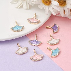 8Pcs 4 Colors Rack Plating Alloy Rhinestone Pendant&nbsp;ENAM-YW0003-23