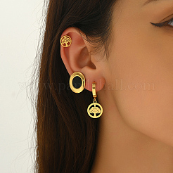 3 Pairs Stainless Steel Stud Earring & Hoop Earring Sets&nbsp;DQ8083
