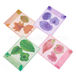 16Pcs 4 Colors Leaf Paper Memo Pad Sticky Notes&nbsp;OFST-TA0001-08