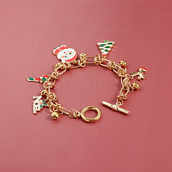 Christmas Alloy and Enamel Charm Bracelets&nbsp;FS-WG5D6F3-02