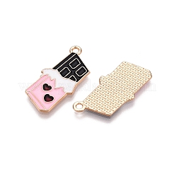Valentine's Day Theme Alloy Enamel Pendants&nbsp;ENAM-T020-50B-02
