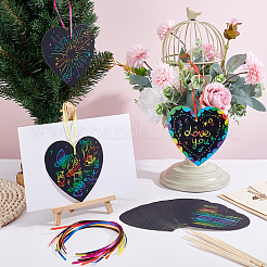 DIY Valentine's Day Heart Scratch Art&nbsp;AJEW-WH0308-909