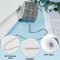 5M 304 Stainless Steel Paperclip Chains&nbsp;CHS-BM0001-09