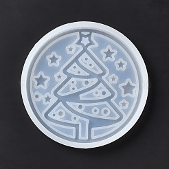 DIY Christmas Tree Pattern Cup Mat Silicone Molds&nbsp;DIY-E055-15