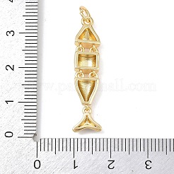 Brass Enamel Pendants&nbsp;KK-P339-24G-02