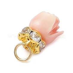 8Pcs 4 Colors Synthetic Coral Flower Charms&nbsp;PALLOY-JF04542