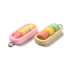 Oval Imitation Food Opaque Resin Pendants&nbsp;RESI-G043-C04