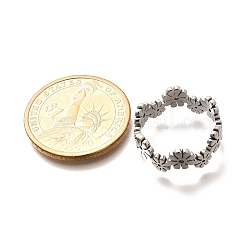201 Stainless Steel Daisy Finger Ring for Women&nbsp;RJEW-A053-01P