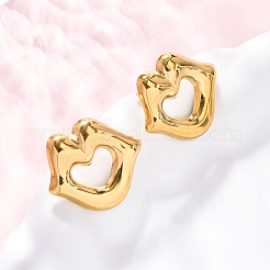 304 Stainless Steel Stud Earrings for Women&nbsp;EJEW-F357-03G-01
