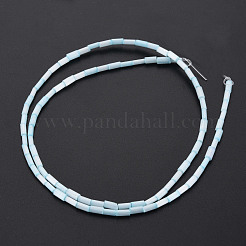 Glass Silk Stain Style Beads Strands&nbsp;GLAA-N047-001B-01