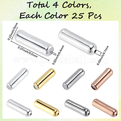 100Pcs 4 Colors Brass Stick Pin End Caps&nbsp;FIND-SC0021-12
