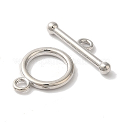 Rack Plating Brass Toggle Clasps&nbsp;KK-A225-06P