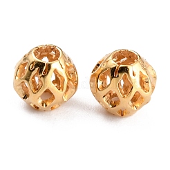 Long-Lasting Hollowed Plated Brass Beads&nbsp;KK-O133-003C-G