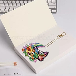 5Pcs Butterfly DIY Diamond Painting Pendants Keychain Kits&nbsp;PW-WG57054-01