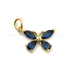 Butterfly Brass Glass Pendants&nbsp;KK-C134-20G