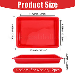 12Pcs 4 Colors Plastic Trays for Jewelry&nbsp;AJEW-CA0005-17