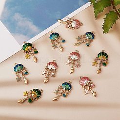 30Pcs 3 Colors Alloy Enamel Pendants&nbsp;FIND-SZ0001-35