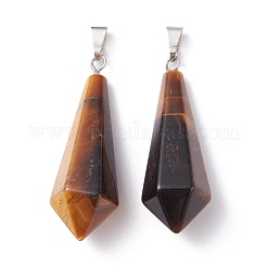 Natural Tiger Eye Pointed Pendants&nbsp;G-I314-02P-07