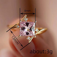 Brass Pave Cubic Zirconia Cuff Open Rings&nbsp;WG4EC00-01