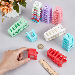 36Pcs 6 Colors PP Plastic Chair Miniature Ornaments&nbsp;AJEW-BC0009-48