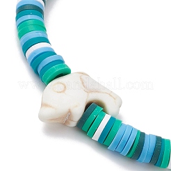 12Pcs 12 Colors Polymer Clay Heishi Sufer Stretch Necklaces Set&nbsp;BJEW-JB09910