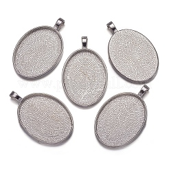 Alloy Pendant Cabochon Settings&nbsp;X-PALLOY-A15657-N-NF