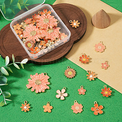 40Pcs 10 Styles Alloy Enamel Pendants&nbsp;ENAM-TA0004-09
