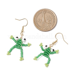 304 Stainless Steel Frog Dangle Earrings&nbsp;EJEW-MZ00589