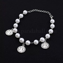 Iron Flat Round with  Saint Benedict Charm Bracelets&nbsp;HP3576