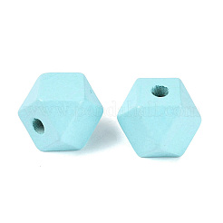 Spray Painted Wood European Beads&nbsp;WOOD-F017-07A