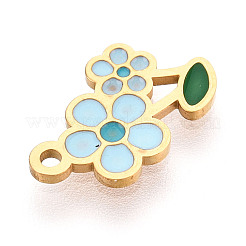 304 Stainless Steel Enamel Charms&nbsp;STAS-T065-57G-02
