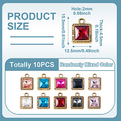 10Pcs UV Plating Alloy Pendants&nbsp;ALRI-TADJ0001-05