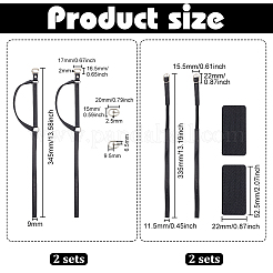 4 Sets 2 Styles Imitation Leather Anti-Loose High-heeled Shoe Laces&nbsp;AJEW-FG0003-42