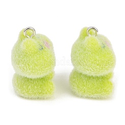 Flocking  Opaque Resin Pendants&nbsp;RESI-P053-01A-P