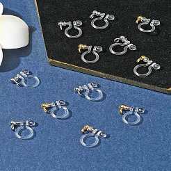 12Pcs 2 Colors 304 Stainless Steel and Plastic Clip-on Earring Findings&nbsp;KY-FS0001-28