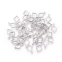 Tarnish Resistant 304 Stainless Steel Open Pendants&nbsp;STAS-F187-01P