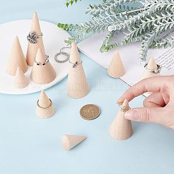 10Pcs 5 Style Wooden Ring Displays&nbsp;RDIS-FG0001-18