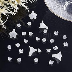 200Pcs 4 Style Spray Painted Glass Beads & Acrylic Beads Caps&nbsp;DIY-HY0001-10