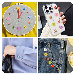 30Pcs 6 Colors Resin Buttons&nbsp;BUTT-TA0001-57