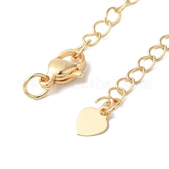 Rack Plating Brass Ends with Chain and Lobster Claw Clasps&nbsp;KK-F873-03LG