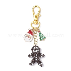 2Pcs Christmas Seed Glass Beaded Gingerbread Man Pendant Decorations&nbsp;HJEW-MZ00399