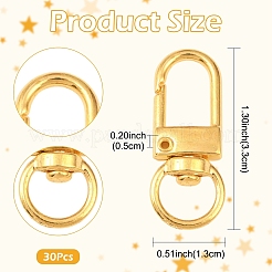 30Pcs Alloy Swivel Clasps&nbsp;DIY-YW0017-33G