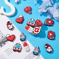 16Pcs 8 Styles Medicine Food Grade Eco-Friendly Silicone Beads&nbsp;SIL-CJ0001-23