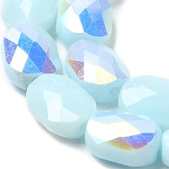 Electroplated Glass Beads Strands&nbsp;GLAA-G092-A-13