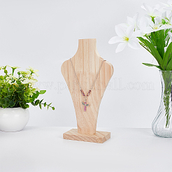 Bust Wooden Necklace Display Stands&nbsp;NDIS-WH0009-17