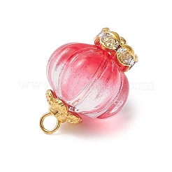 6Pcs Glass & Alloy Pendants&nbsp;PALLOY-JF04636